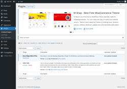 Page screenshot: Plugins ‹ Test site — WordPress