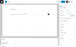 Page screenshot: Add New Post &lsaquo; Test site &mdash; WordPress
