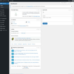 Page screenshot: Dashboard ‹ Test site — WordPress