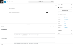 Page screenshot: Add Post ‹ Test site — WordPress