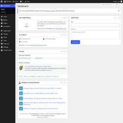 Page screenshot: Dashboard &lsaquo; Test site &mdash; WordPress