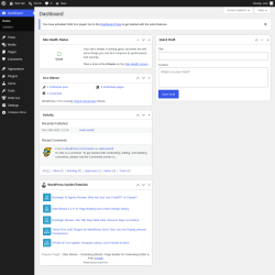 Page screenshot: Dashboard &lsaquo; Test site &mdash; WordPress