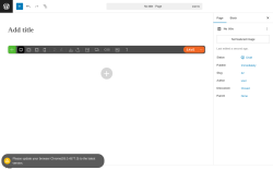 Page screenshot: Add Page ‹ Test site — WordPress