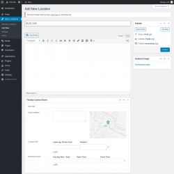 Page screenshot: Store Locations &rarr; Add New
