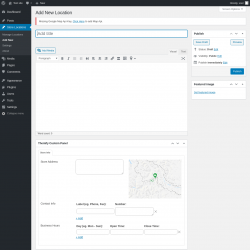 Page screenshot: Store Locations &rarr; Add New