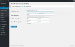 Page screenshot: Store Locations &rarr; Settings