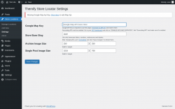 Page screenshot: Store Locations &rarr; Settings