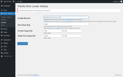 Page screenshot: Store Locations &rarr; Settings