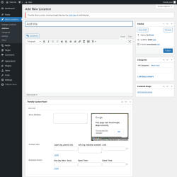 Page screenshot: Store Locations &rarr; Add New
