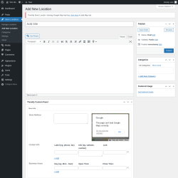 Page screenshot: Store Locations &rarr; Add New Location