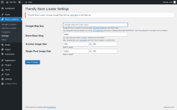 Page screenshot: Store Locations &rarr; Settings