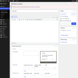 Page screenshot: Store Locations &rarr; Add New Location