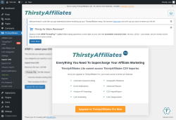 Page screenshot: ThirstyAffiliates → Import CSV