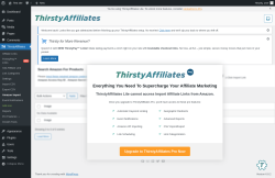 Page screenshot: ThirstyAffiliates → Amazon Import