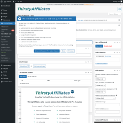 Page screenshot: ThirstyAffiliates → Add Affiliate Link