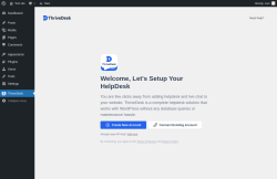 Page screenshot: ThriveDesk &lsaquo; Test site &mdash; WordPress