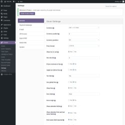 Page screenshot: Tickera → Settings