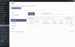 Page screenshot: Tickera → Settings → API Access