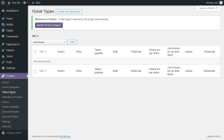 Page screenshot: Tickera → Ticket Types