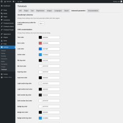 Page screenshot: Settings → Ticketack → 
                    Advanced parameters                
