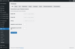 Page screenshot: Settings → Ticketack