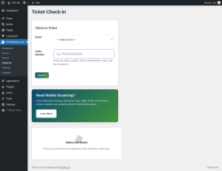 Page screenshot: TicketPayGo Lite &rarr; Check-in