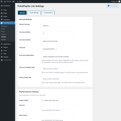Page screenshot: TicketPayGo Lite &rarr; Settings