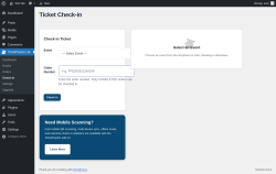 Page screenshot: TicketPayGo Lite &rarr; Check-in