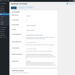 Page screenshot: TicketPayGo Lite &rarr; Settings