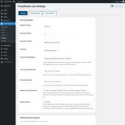 Page screenshot: TicketPayGo Lite &rarr; Settings