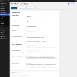 Page screenshot: TicketPayGo Lite &rarr; Settings