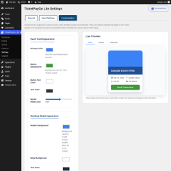 Page screenshot: TicketPayGo Lite &rarr; Settings &rarr; 
                Customization            