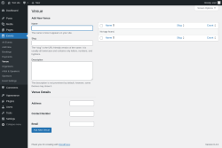 Page screenshot: Events &rarr; Venue
