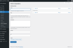 Page screenshot: Events &rarr; Artist & Speakers