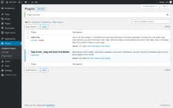 Page screenshot: Plugins &lsaquo; Test site &mdash; WordPress