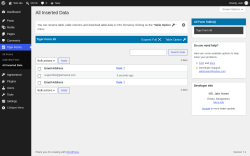 Page screenshot: Tiger Forms &rarr; All Inserted Data