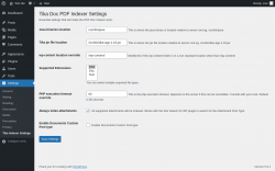 Page screenshot: Settings &rarr; Tika Indexer Settings