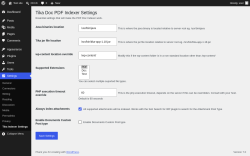 Page screenshot: Settings &rarr; Tika Indexer Settings