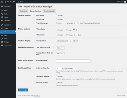 Page screenshot: TIM → 
            General options        