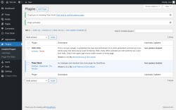 Page screenshot: Plugins ‹ Test site — WordPress
