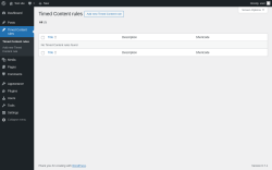 Page screenshot: Timed Content rules