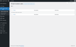 Page screenshot: Timed Content rules