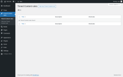 Page screenshot: Timed Content rules