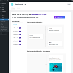 Page screenshot: Tools → Timeline Block