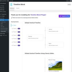Page screenshot: Tools → Timeline Block