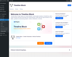 Page screenshot: Tools → Timeline Block