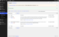 Page screenshot: Plugins &lsaquo; Test site &mdash; WordPress