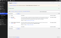 Page screenshot: Plugins &lsaquo; Test site &mdash; WordPress