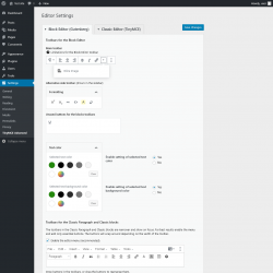 Page screenshot: Settings &rarr; TinyMCE Advanced