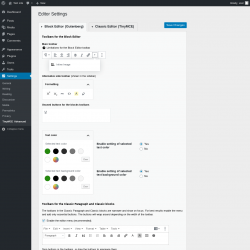 Page screenshot: Settings &rarr; TinyMCE Advanced